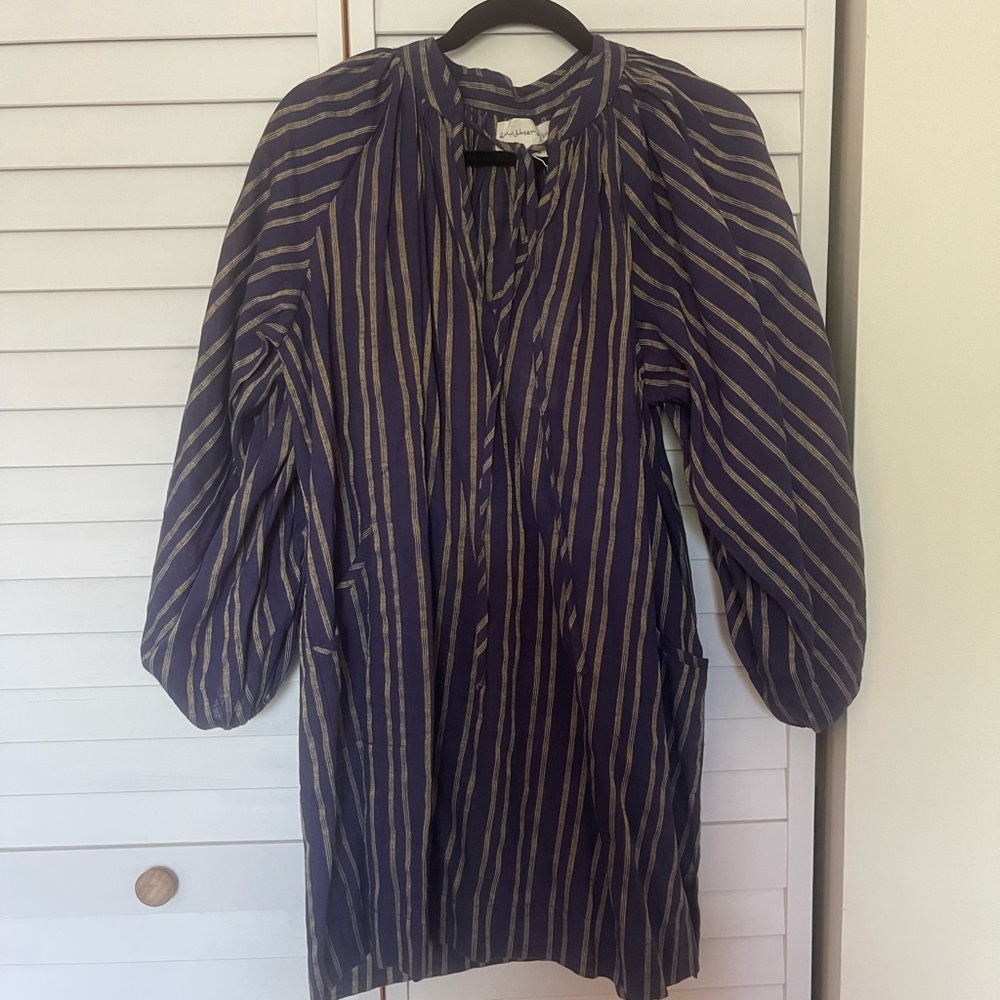 NWT- Daughters of India Poet Mini Dress -small in Sapohire